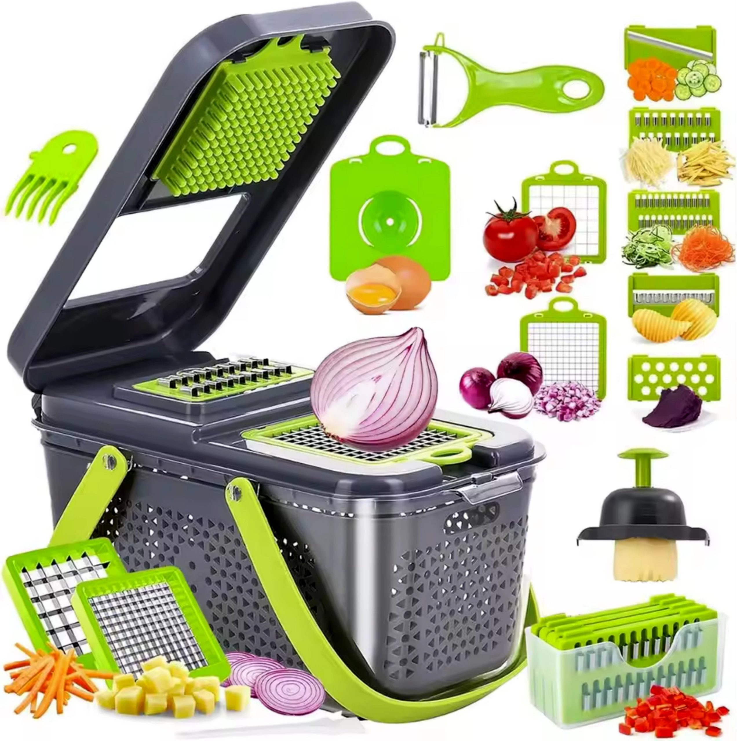 Multi-purpose manual vegetable cuter