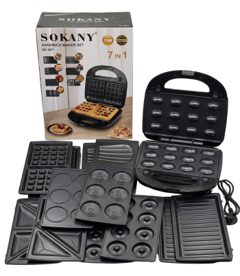 Sokany 7 in 1 Sandwich Maker Waffle & Donut Maker